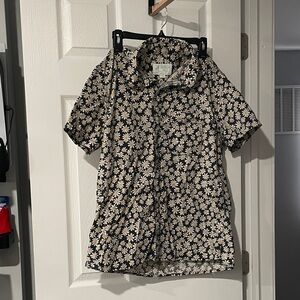 Men’s Floral Short Sleeve Button-Up Shirt
